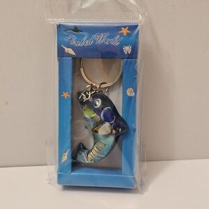 Seabed World Dolphin Keychain – Palawan Souvenir – Seashells & Fish Design